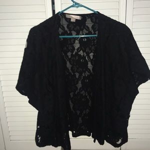 Black lace kimono top